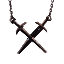 Ebony Crossed-Sword Chain